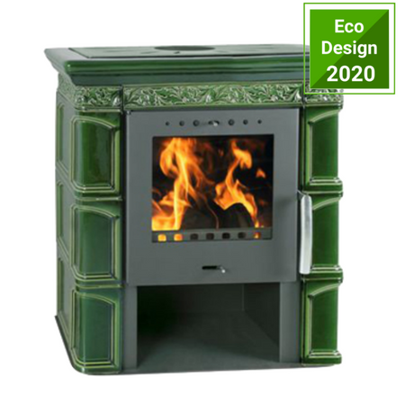 Piec kaflowy kominek koza 6kW (kolor: olive) - spełnia anty-smogowy EkoProjekt 48279122